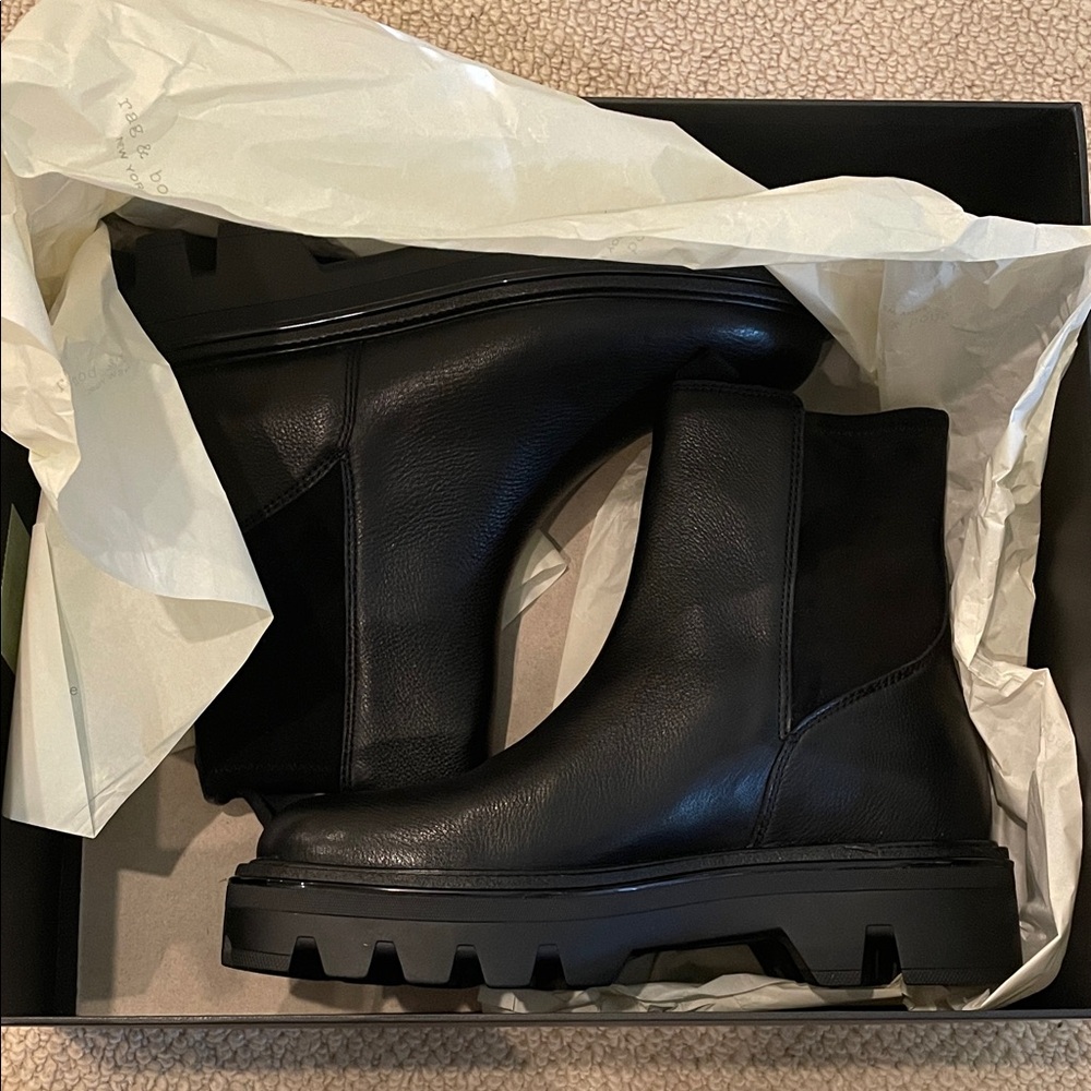Rag & Bone Black Leather Boots